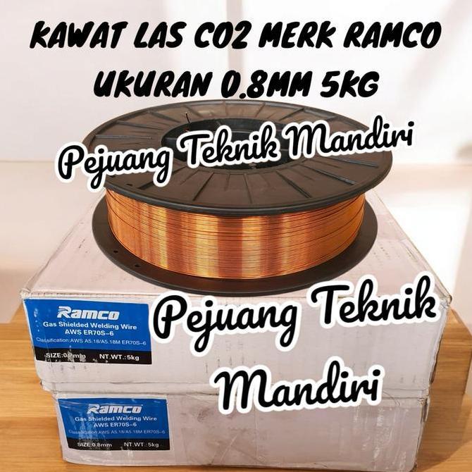 CHIONEZA RAMCO KAWAT LAS CO2 0.8MM 5KG / KAWAT LAS CO2 SOLID MIG WIRE 70S-6 0.8 MM RAMCO