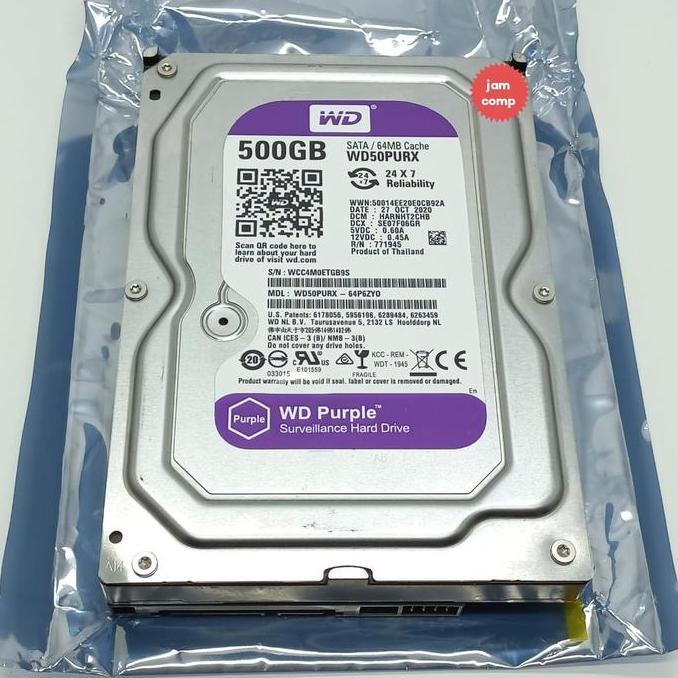 Hardisk 500GB WD Purple Cctv -HDD Internal 500GB WD For Cctv