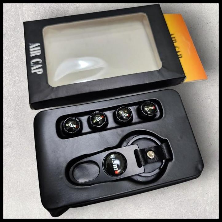 TERLARIS TUTUP PENTIL BAN + GANTUNGAN KUNCI MOBIL NISSAN NISMO PENUTUP PENTIL 