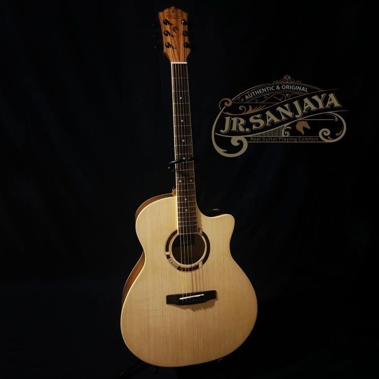 GITAR AKUSTIK/AKUSTIK ELECTRIK ORIGINAL JR.SANJAYA DREAM 01 GAN (FREE PACKING KAYU)