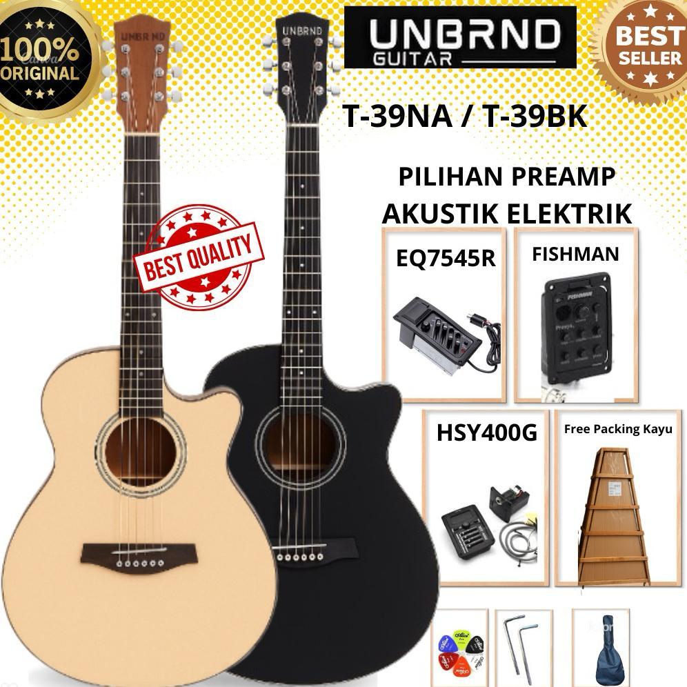 Gitar Akustik Unbrnd T-39 Black/Natural Suara Bagus
