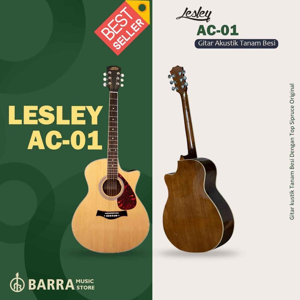 Gitar Akustik Lesley AC01 Original Dengan EQ Premium