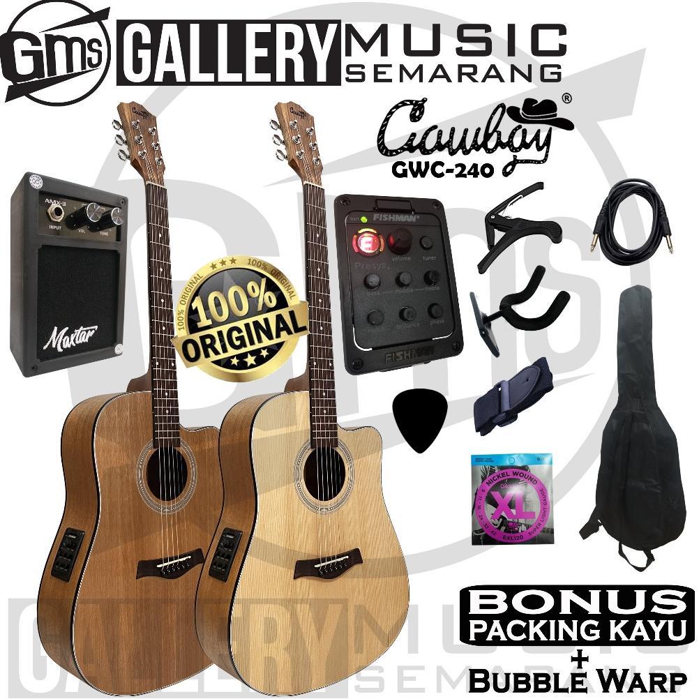 ORIGINAL Gitar Akustik Elektrik Cowboy GWC-240 NA / GWC 240NS Gitar Cowboy Original