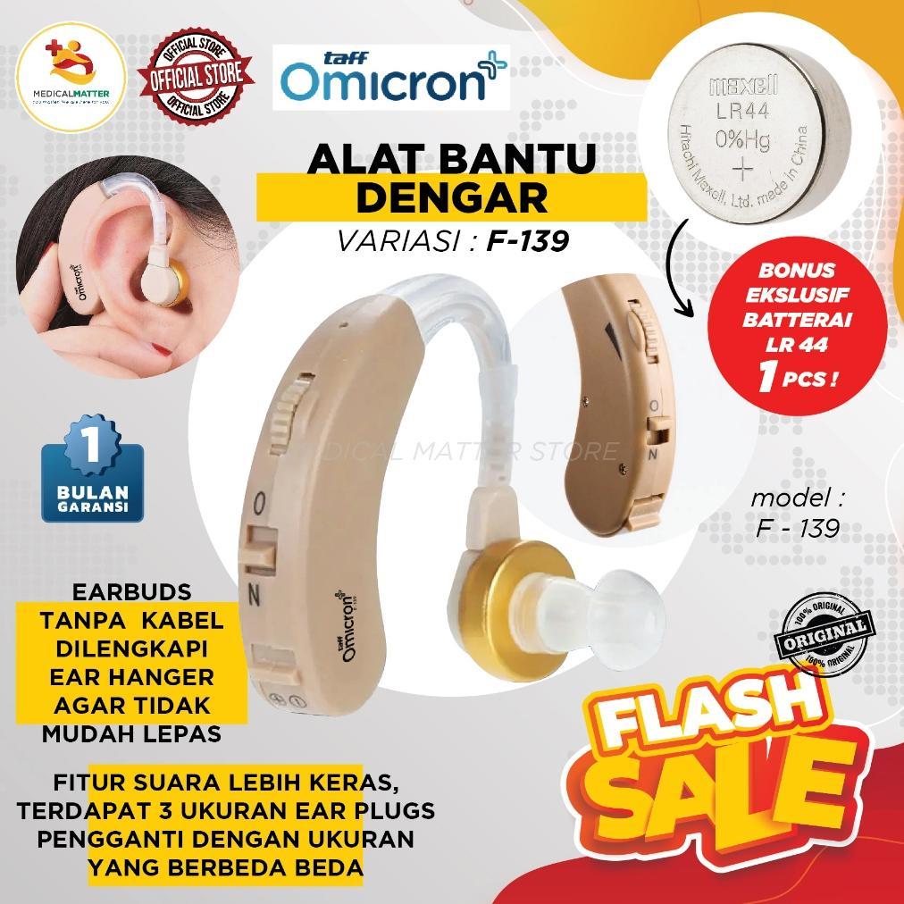 TaffOmicron Earphone Alat Bantu Dengar Hearing Aid Taff Omicron - F-139,