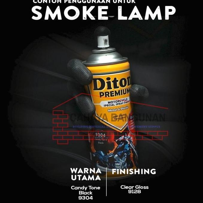 Lansungkirim- Pilox Pylox Diton Premium Candy Tone Black 9304 Cat Smoke Lampu Hitam