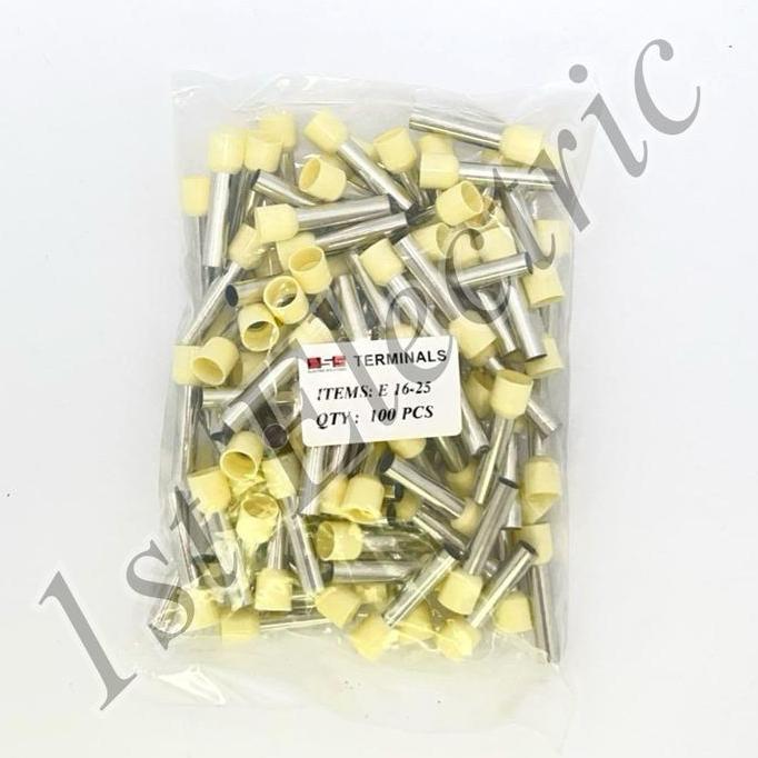 Skun Kabel Ferules Ferulles 16mm 16 mm E1625 E16-25 E-1625 E-16-25 E 1625 E 16-25