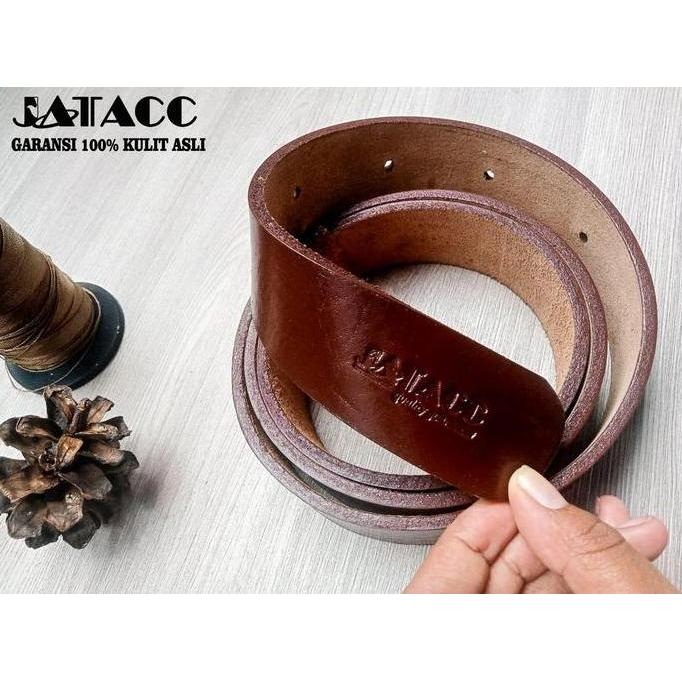 ikat pinggang kulit sapi asli. sabuk tanpa kepala. kulit 1 lapis