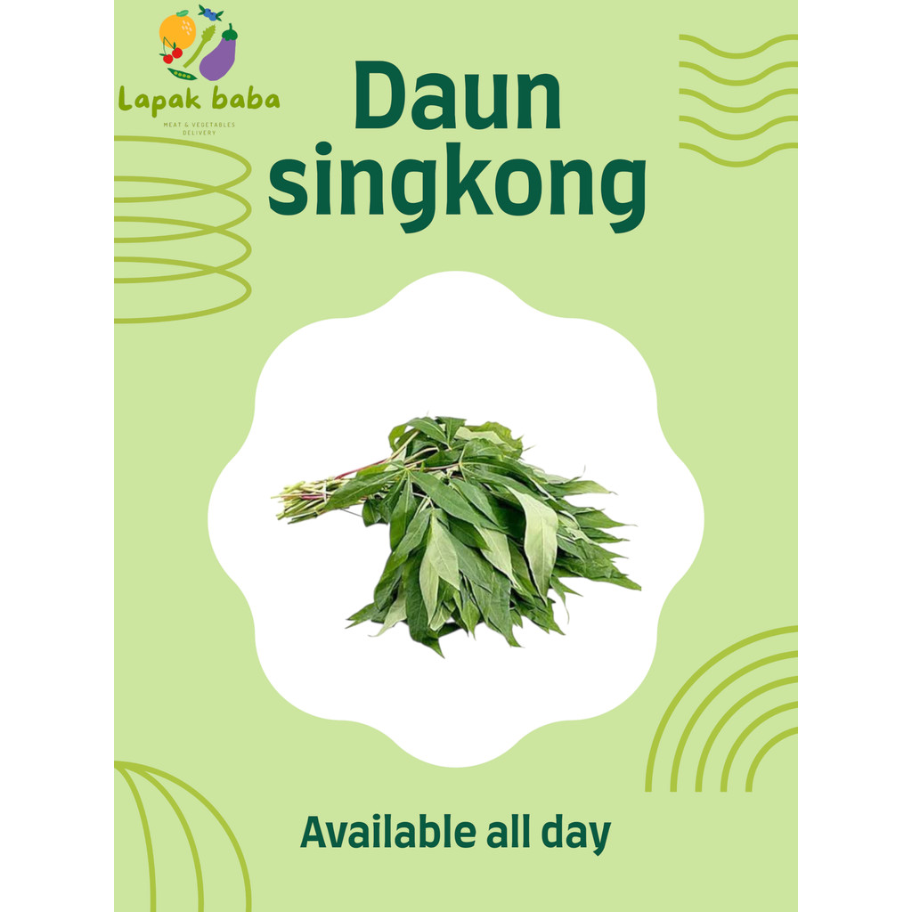 Daun singkong segar