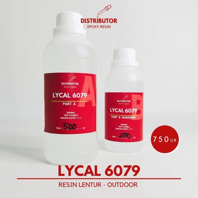 Lancarjaya- Resin Bening Lycal (Lentur) Flexible Dgn Katalis - Lycal 6079 - 750 Gr