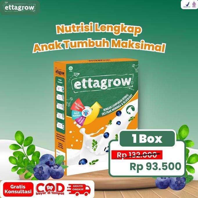 Feminin- Ettagrow Susu Kambing Herbal Anak 1 Box Optimalkan Pertumbuhan & Perkembangan Nutrisi Lengk