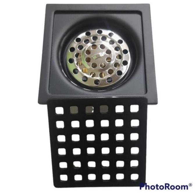 Flor Drain Kotak Hitam Saringan Kamar Mandi