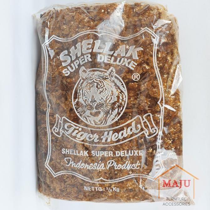 Shellak Tiger Head (Serlak / Sirlak / Shelak / Sherlak / Shellac Super Emping) 500 gram (1/2 kg) Cam