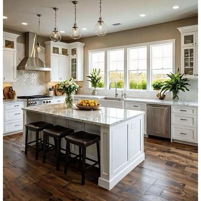 Terlaris Island Table Modern Duco Putih Marmer Meja Dapur Marmer Table Island Carrara