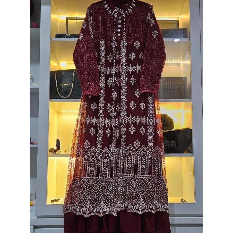 Hokywoi- Andari Twotone/Baju Muslim/ Baju Lebaran Gamis Alika Design 2025