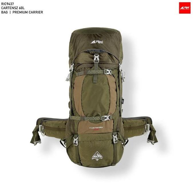 Terlaris Tas Carrier Arei Cartenz 60L Arei Outdoor Gear - Tas Gunung Pria Wanita - Backpacker Outdoo