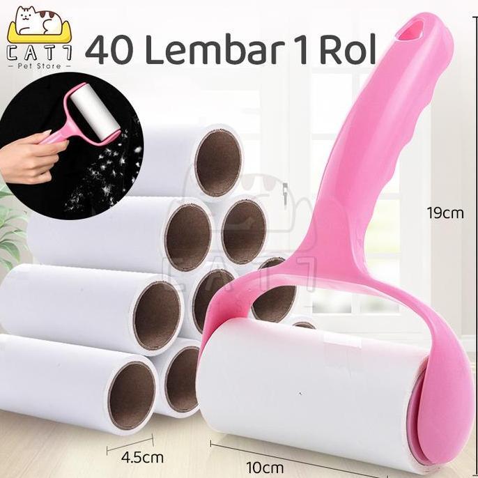 Willgo- Sticky Roll Pembersih Bulu Roller Pembersih Bulu Kucing Refill Pembersih Bulu Kucing Rol Bul
