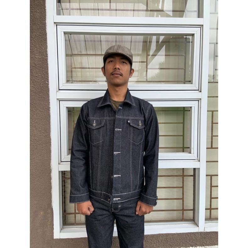 NEW ARRIVAL JAKET DENIM 14OZ - JAKET JEANS PRIA - JAKET DENIM TRUCKER - RAW DENIM