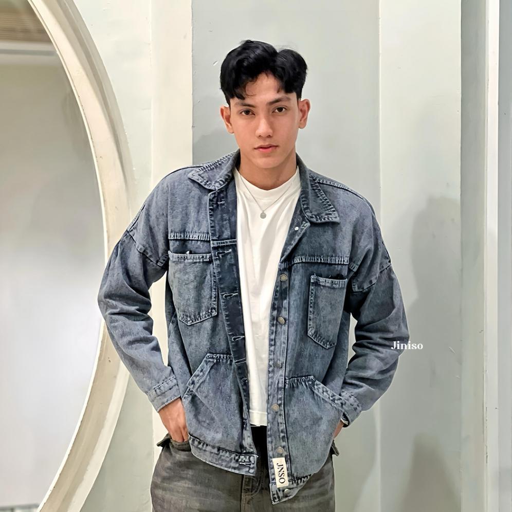 Cuci Gudang Jiniso - Denim Pria Oversize Jaket Jeans