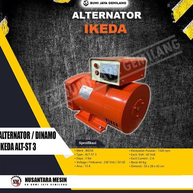 Terlaris Alternator / Dinamo Ikeda Alt-St 3 Kw