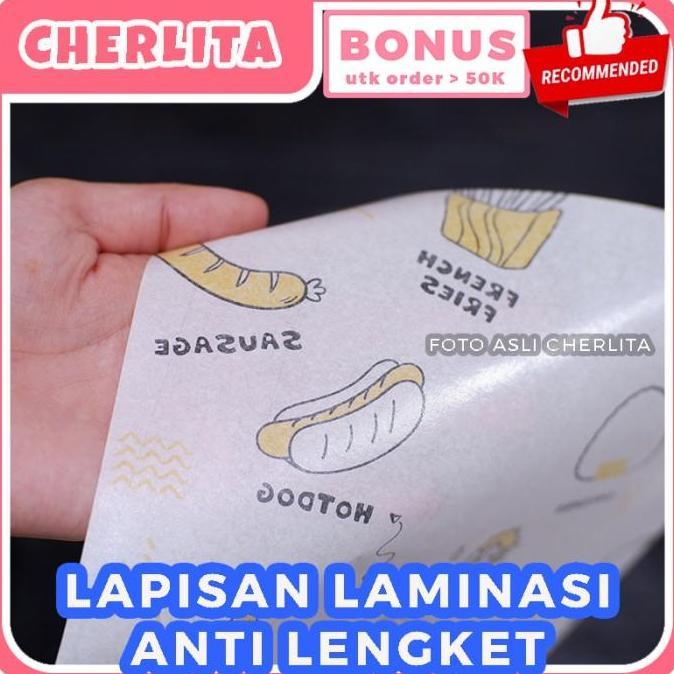 Kertas Nasi Motif Food Wrapper Laminasi Foodgrade Premium
