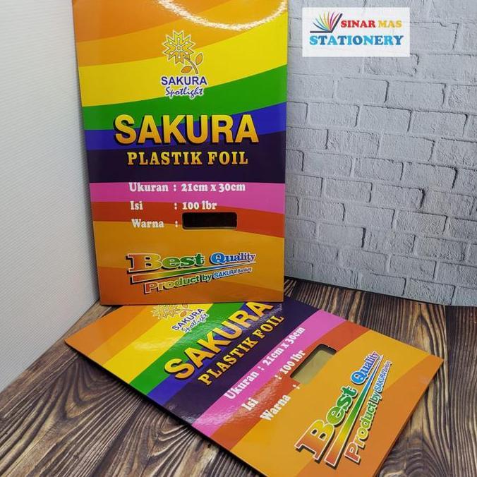 TERLARIS - Sakura Plastik Foil Laminating Jilid Buku Sekripsi Hard Cover ( Emas )