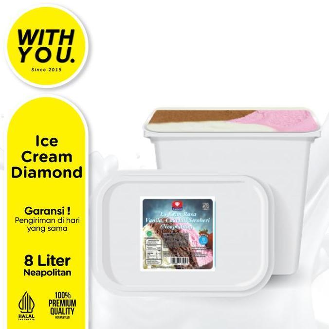 Es Krim Diamond 8 Liter Neopolitan / Ice Cream Diamond 8 Liter