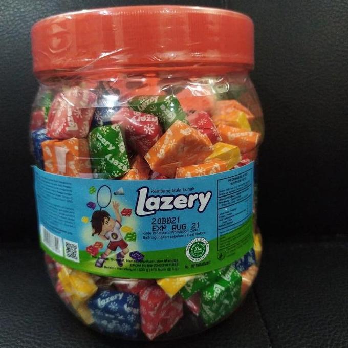 Lazery/permen lunak toples isi 175pcs/525gr