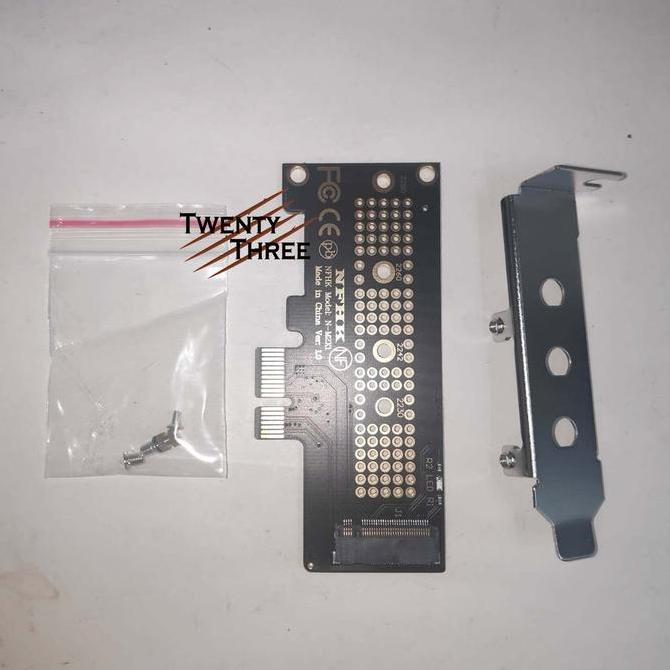 Saveyou- Adapter Ssd M.2 Nvme M Key To Pcie X1 With Bracket Pci-E Pci Express Long / Short Bracket L