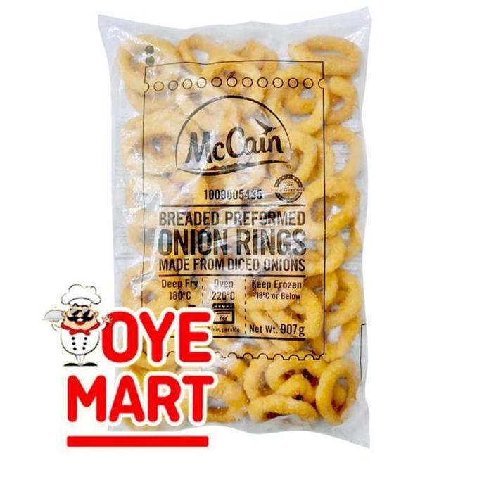 MCCAIN BREADED PREFORMED ONION RINGS 907GR/ONION RING