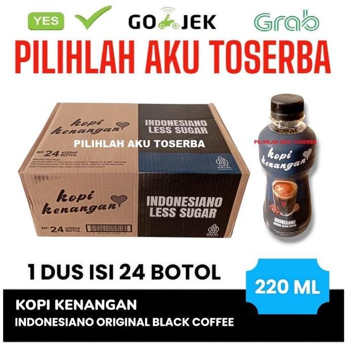 KOPI KENANGAN INDONESIANO BLACK COFFEE 200 ml - ( 1 DUS isi 24 botol )