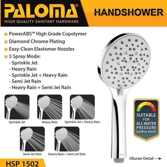 HSP 1502 PALOMA HAND SHOWER MANDI HANDSHOWER 5 JET SPRAY