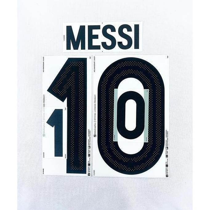 TERMURAH - Nameset Argentina 50th Anniversary = MESSI (10). Original Nameset for Jersey.