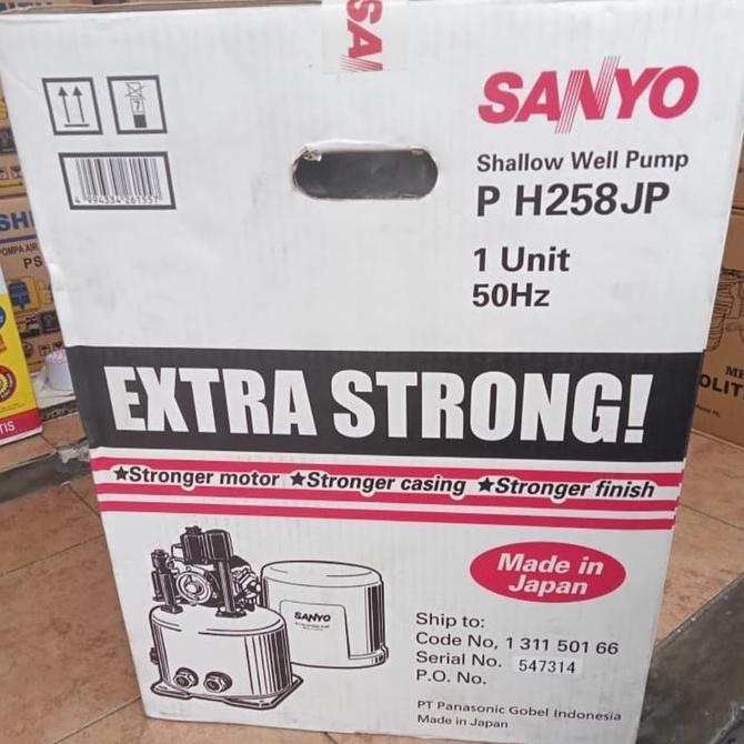 Pompa Air  Sanyo PH 258JP Pompa Sanyo Japan 250watt (JAPAN)
