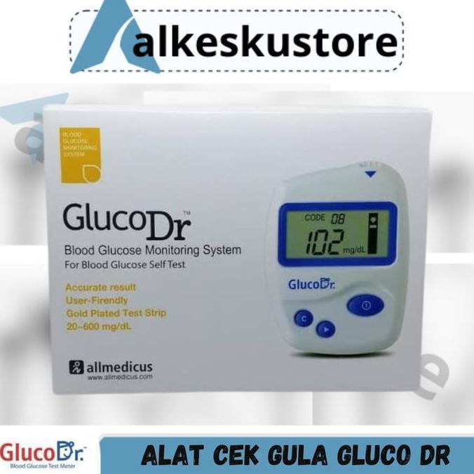 ALAT Gluco Dr Biosensor / Tes Gula Darah / Alat Gluco Dr+Strip