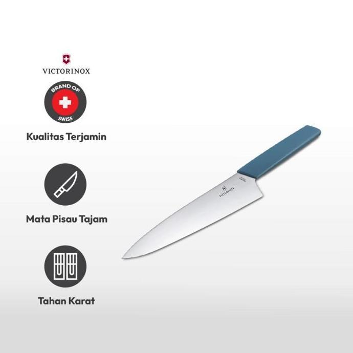 Ace - Victorinox 20 Cm Swiss Modern Pisau Carving - Biru Cornflower