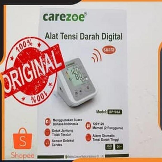 Alat Tensi Darah Digital /Tensimeter Darah Carezoe Fitur Suara New