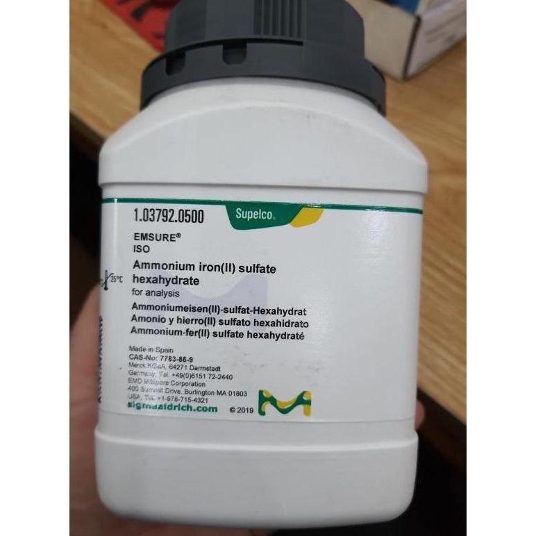 TERBARU - Ammonium iron II sulfate hexahydrate | Merck 1.03792 | Repack 50 Gr