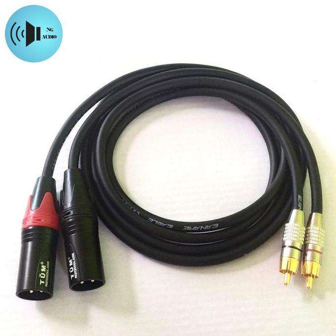 [SATU SET]Kabel audio Jack mixer to power jack XLR MALE TO RCA