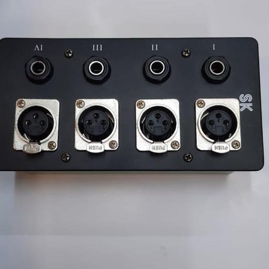 TERBARU - Port Input Mic 4 Channel Panel Box Microphone 4 Input Xlr Canon