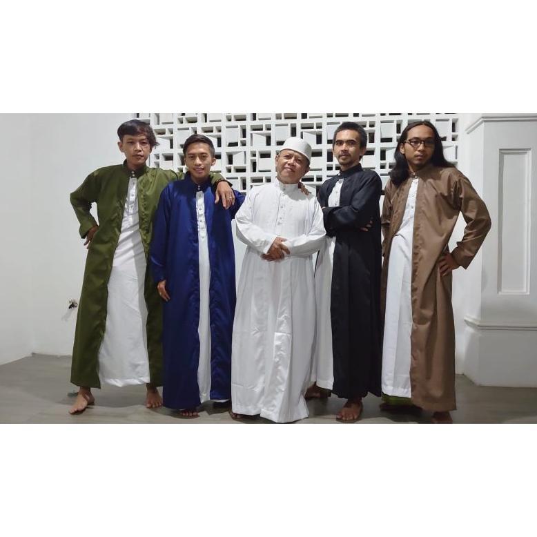 HOT PRODUCT 1 SET JUBAH PRIA LUAR DALAM, JUBAH HANAN 2 IN 1, JUBAH GAMIS PRIA PREMIUM BAHAN KATUN EX
