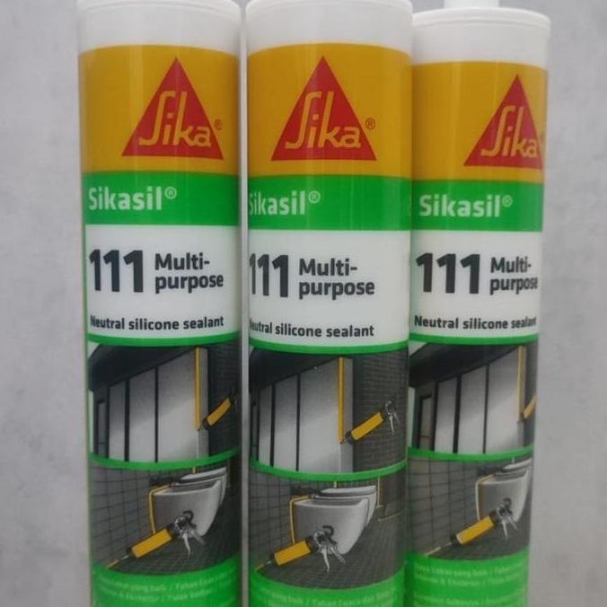 Promo Sika Sikasil 111 Multi-Purpose Silicone Weatherproofing Sealant 111 - Hitam 300ml Tahan Cuaca 