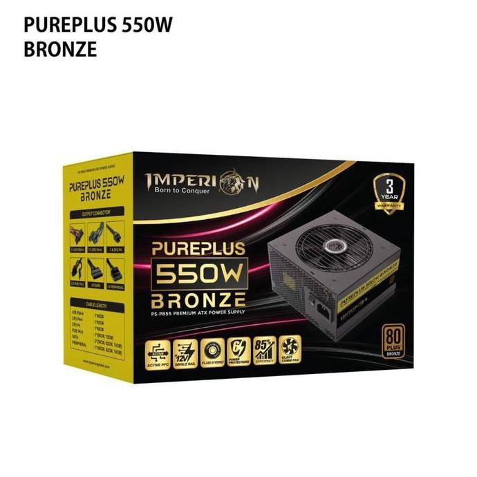BEBAS ONGKIR - IMPERION PSU PUREPLUS 550 W BRONZE/IMPERION POWER SUPPLY PURE PLUS 550