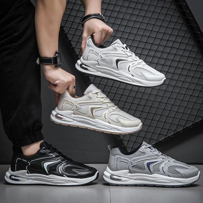 [NEW ARRIVAL] / EXITO Justin Sepatu Sneakers Pria Import Running Shoes Kasual Casual Hitam Olahraga 