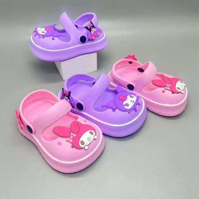 DF317 >> Size 20-29 Dulux 568 Sandal Anak Perempuan Karakter Melody Kuromi Sandal Selop Ballet Karet