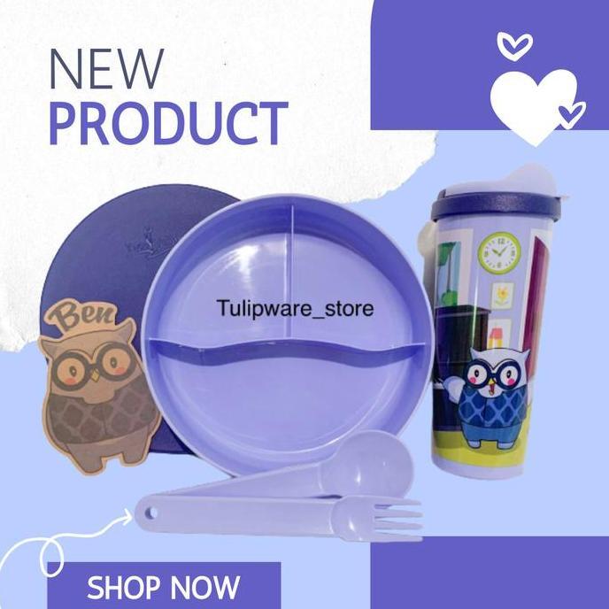 Tempat Makan Anak Sekolah Junior Round Set Tulipware