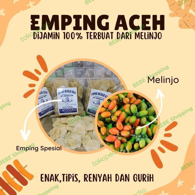 Emping melinjo aceh 250 gram grade A Mutiara