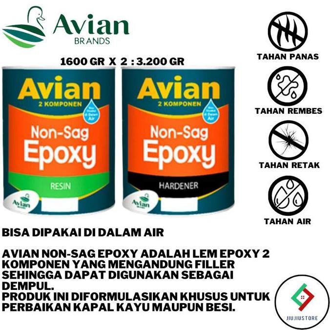 Promo LEM EPOXY AVIAN NON SAG - LEM EPOXY AVIAN NON SAG LEM EPOXY 3.2 kg Diskon
