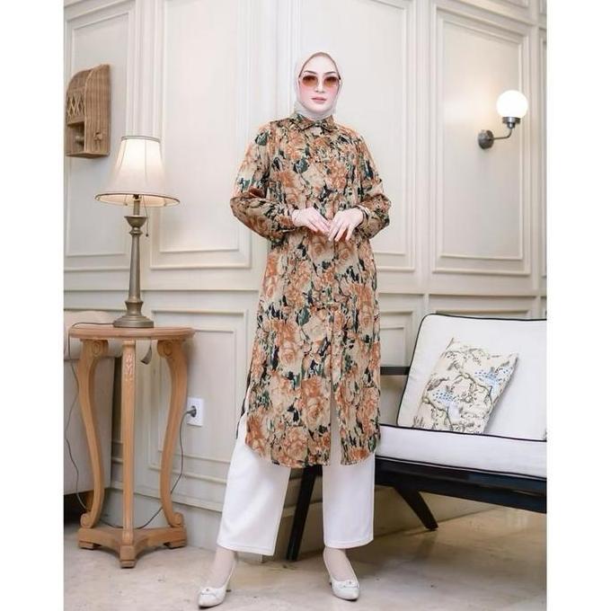 Tunik Alimo sutra silk premium