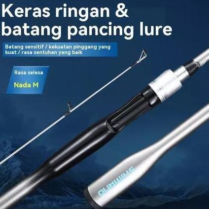 SHIMANO NEW Set Joran dan Reel Spinning Pancing Lengkap 1.6-2.1m Combo Alat Memancing Ideal Outdoor 