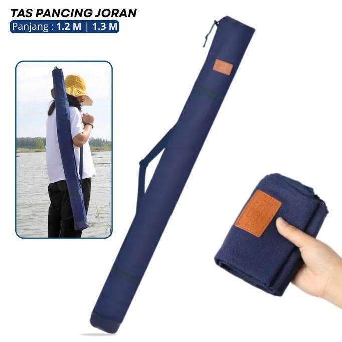 Tas Pancing Joran Selempang Fishing Rod Bag Canvas Waterproof 120 130cm (TERBAIK) (TERBARU) (TERMURA